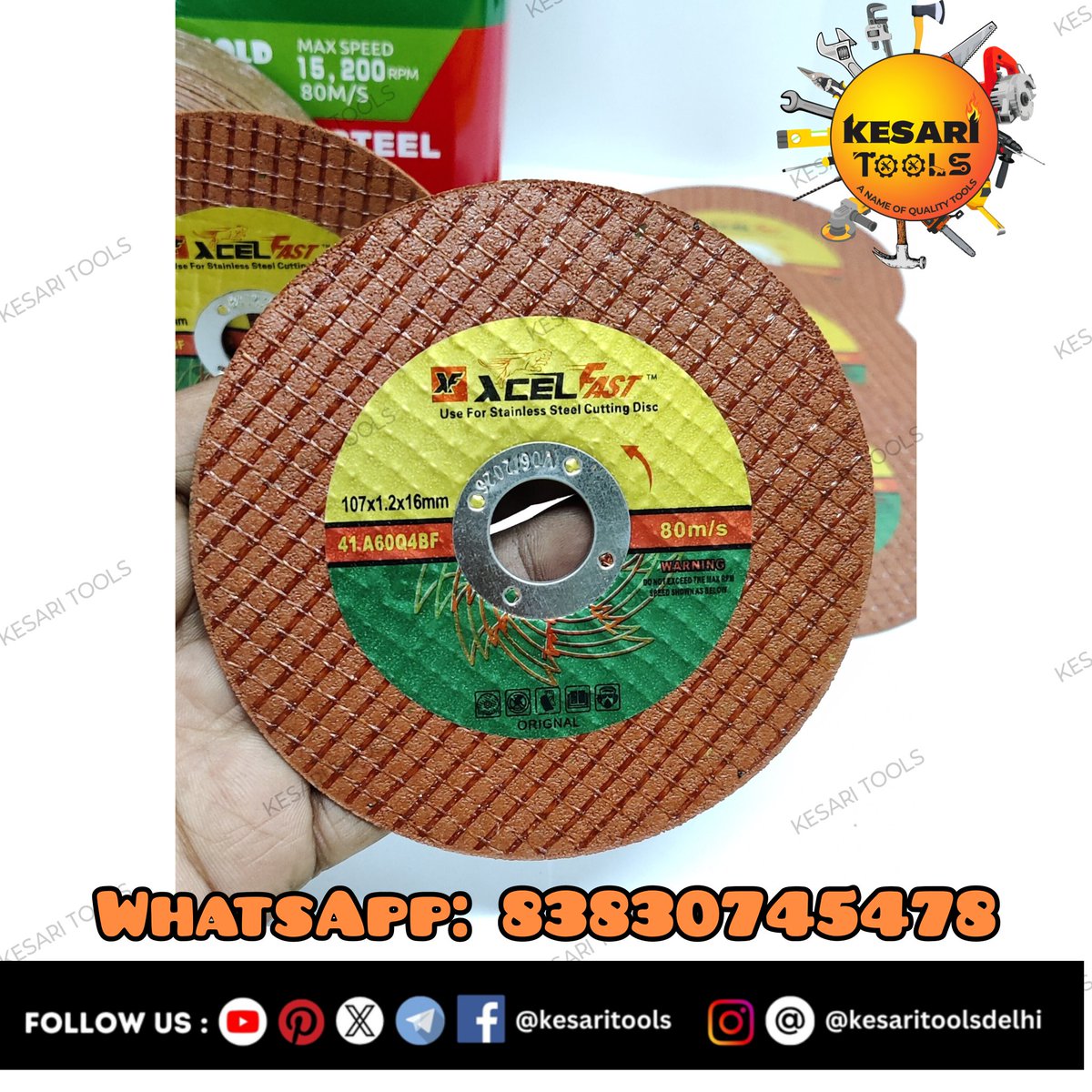 kesaritools's tweet image. Premium Quality Cut off Wheel 4" Double Net Orange (Xcel Fast) Inox with 100pcs Tin Box Packing available @kesaritools 

WhatsApp: wa.me/918383074548

#cutoffwheel #cutoffwheel4inch #cutoffwheel4inchdoublenetorangexcelfastinox