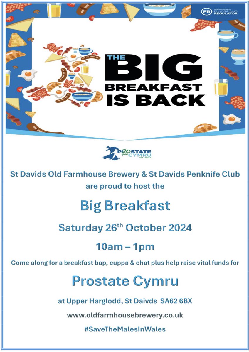 Old Farmhouse Brewery (@stdavidsbrewery) on Twitter photo This Saturday we’ll be holding a Big Breakfast for <a href="/ProstateCymru/">Prostate Cymru</a> - please spread the word 🥓🍳💙 This Saturday we’ll be holding a Big Breakfast for <a href="/ProstateCymru/">Prostate Cymru</a> - please spread the word 🥓🍳💙