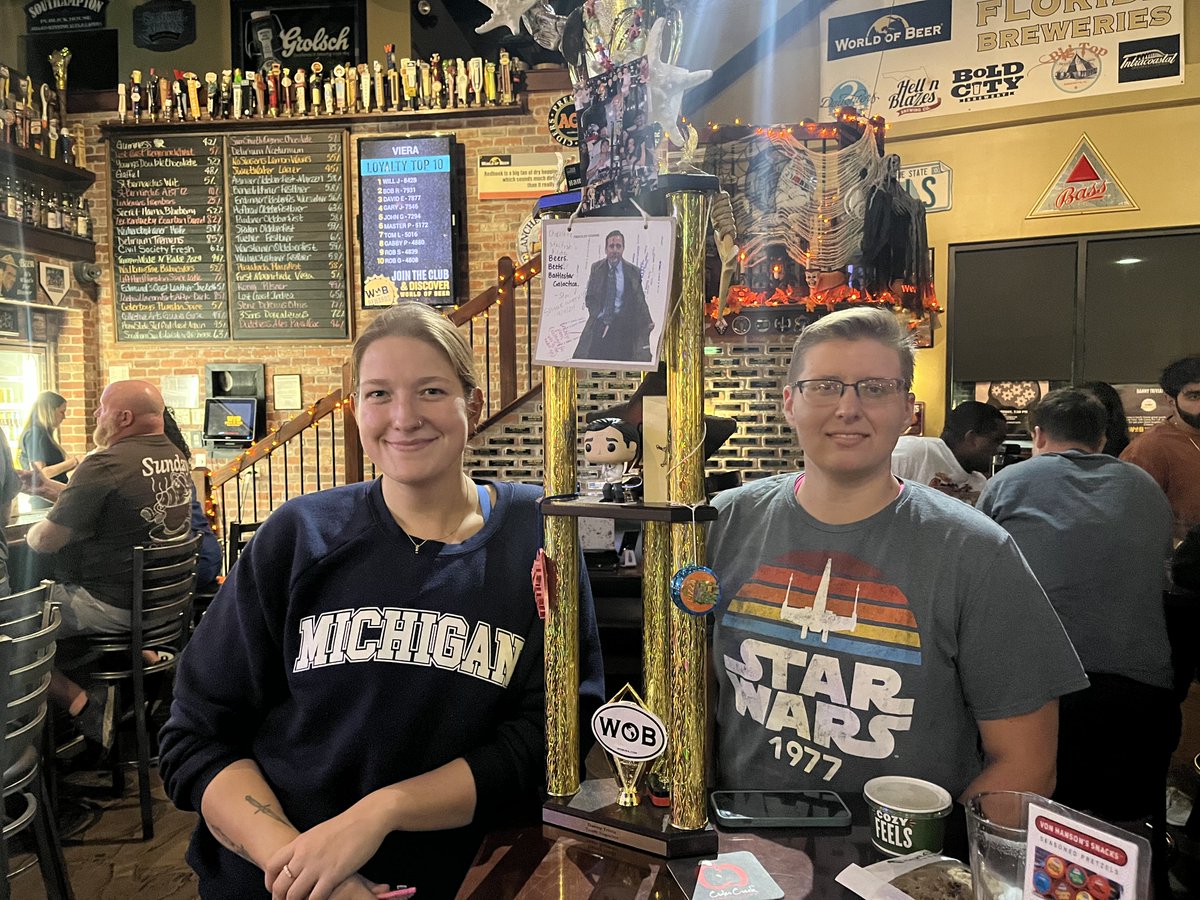 WOB_Viera's tweet photo. Yes we are open! Danny Trivia is tonight at 7:30pm. Free to play with a purchase of a beverage. The free answer is Knapping. Cheers1 #wobviera https://t.co/Fa5ePsjyiO