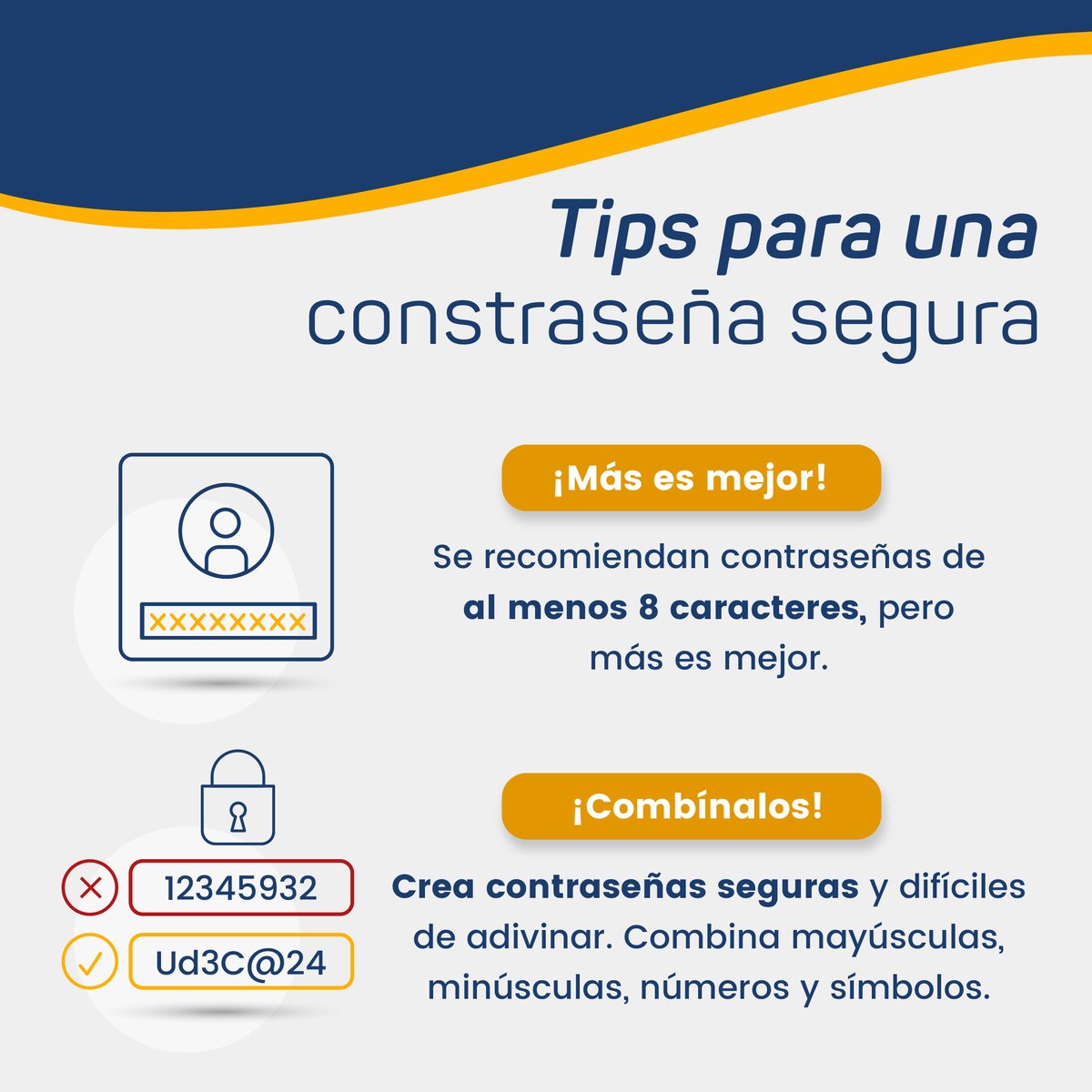DTIUdeC's tweet photo. ¿Estás seguro/a que tu clave es inmune a las ciberestafas? 👀

📌Hoy hablaremos de uno de los temas más importantes de la seguridad digital personal: las contraseñas 🔐

Aquí te dejamos  algunos consejos para que tu clave resguarde tus datos de la mejor manera posible⬇️ https://t.co/E9bfnzpw5M