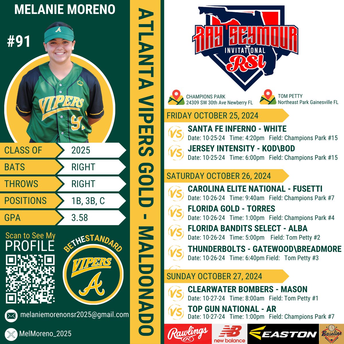 I’m super excited for this weekend at the RSI !! I can’t wait to hit the field and preform with my teammates! <a href="/07Vipers/">Atlanta Vipers Gold '07 - Maldonado</a> <a href="/thevipernation/">Atlanta Vipers Fastpitch</a>