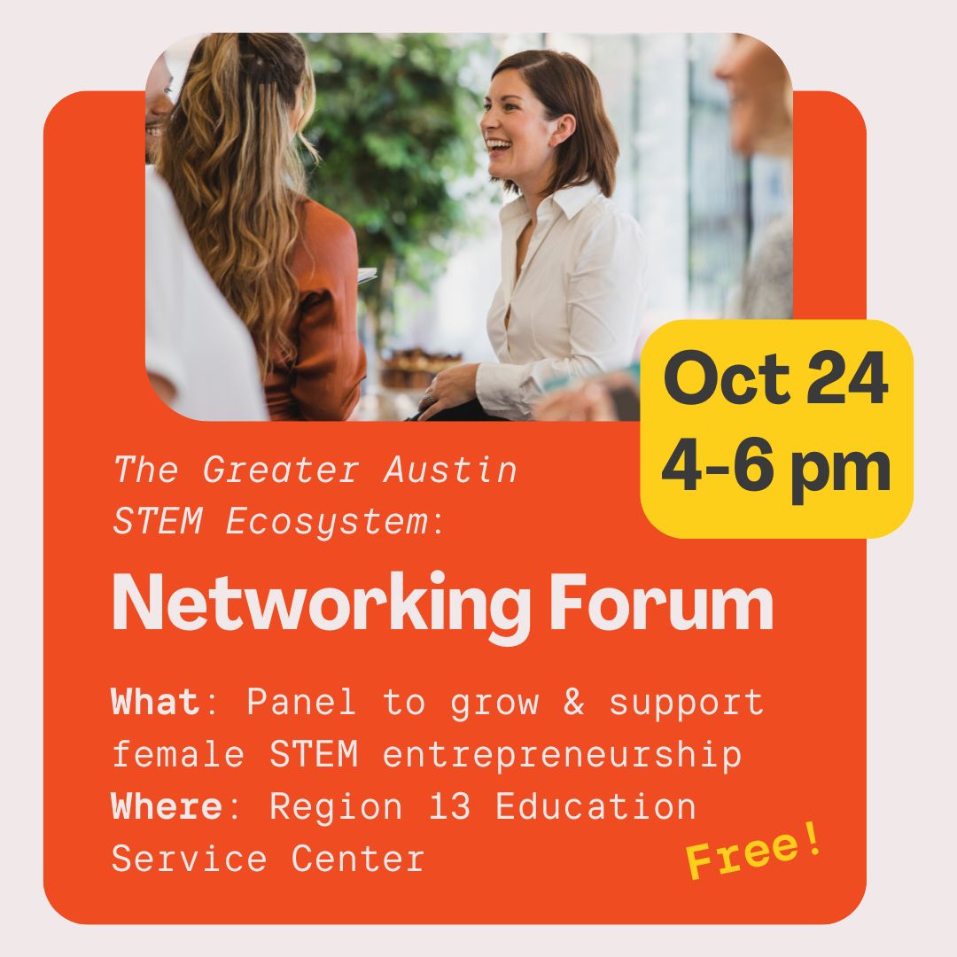 Join the Greater Austin STEM Ecosystem for an engaging discussion on how science, technology, engineering, and mathematics relate to entrepreneurship. Network &amp; hear from some of the brightest minds thriving at the intersection of STEM &amp; entrepreneurship.
buff.ly/40awYDE