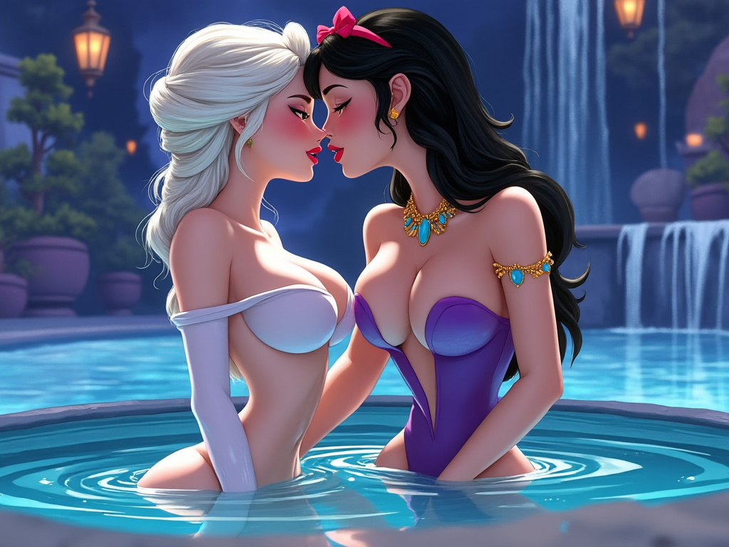 ForbiddenTales1's tweet photo. #Elsa #SnowWhite #Disney #AI #X https://t.co/VAv2ZOOeL7