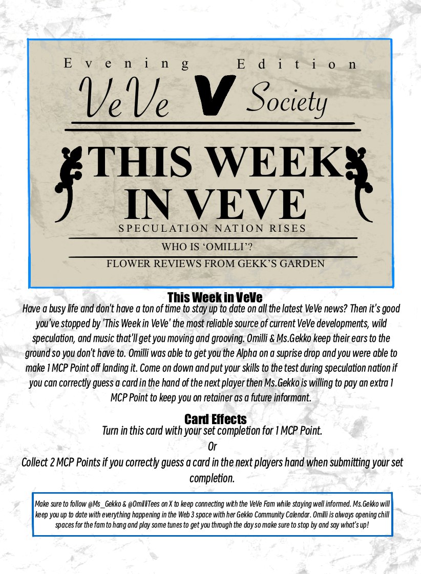 CryptoCookie25's tweet photo. @half_baked0604 and I are proud to present VeVe Card Collectors! We created a fully playable card game where the goal is to complete VeVe Logo Sets to collect MCP Points in order to get your ticket to an exclusive VeVeVerse party! See More Details Below!!! https://t.co/xvdVpr6QuP