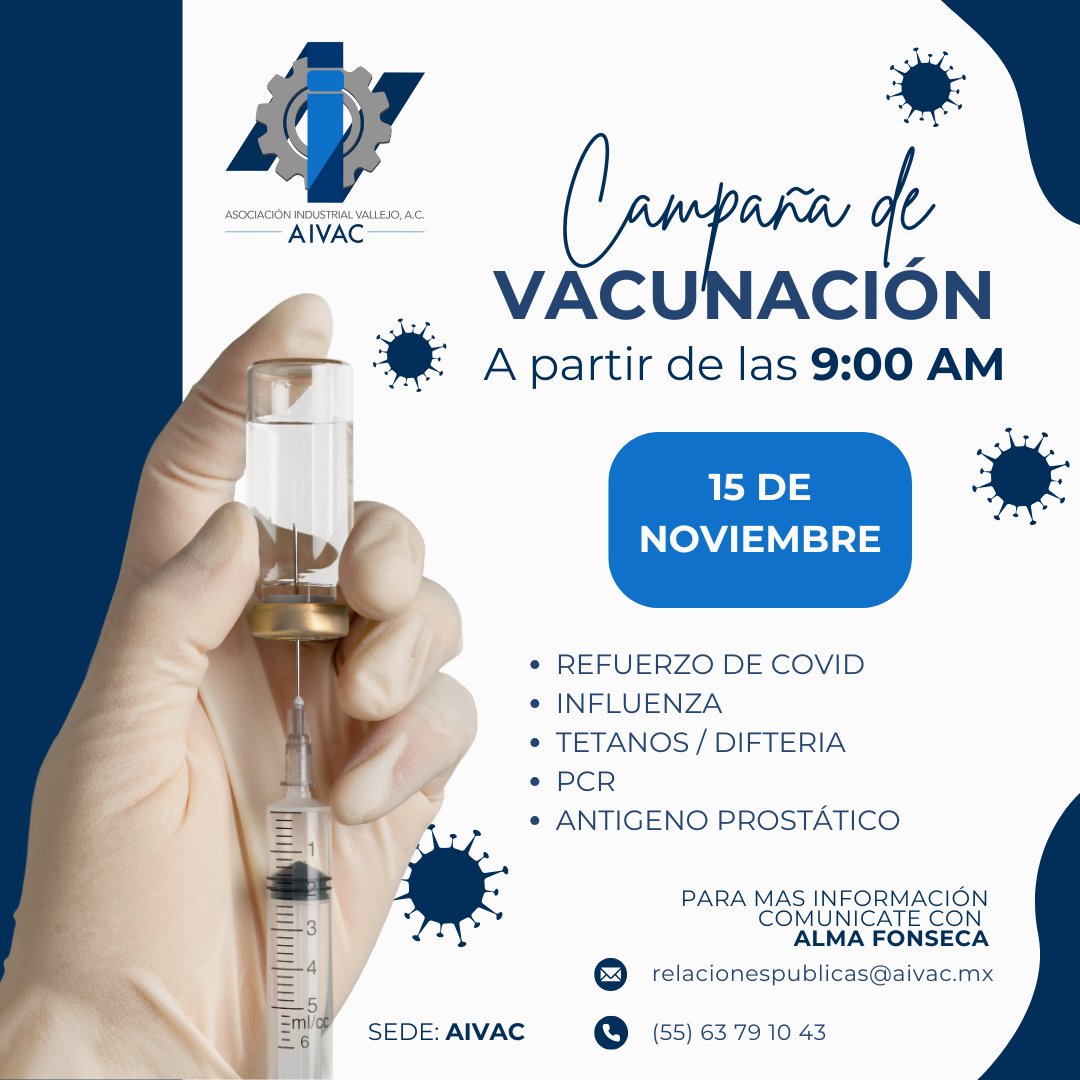 AIVAC1's tweet photo. ¡En AIVAC, nos unimos para protegernos! 💪❤️ Únete a nuestra Campaña de Vacunación: la mejor defensa es la prevención. 🛡️✨ Cuidar de ti y de los tuyos es nuestra prioridad. ¡Vacúnate y cuida a quienes más quieres! 🩺💖 #ProtegidosConAIVAC #SaludParaTodos https://t.co/hPgeni3Q6z