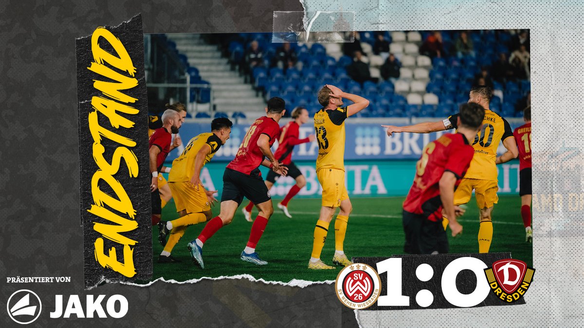 DynamoDresden's tweet photo. ⏰90'+7 Keine Punkte in Wiesbaden. #WIESGD 1:0 #sgd1953 https://t.co/3rnrzjv7XT