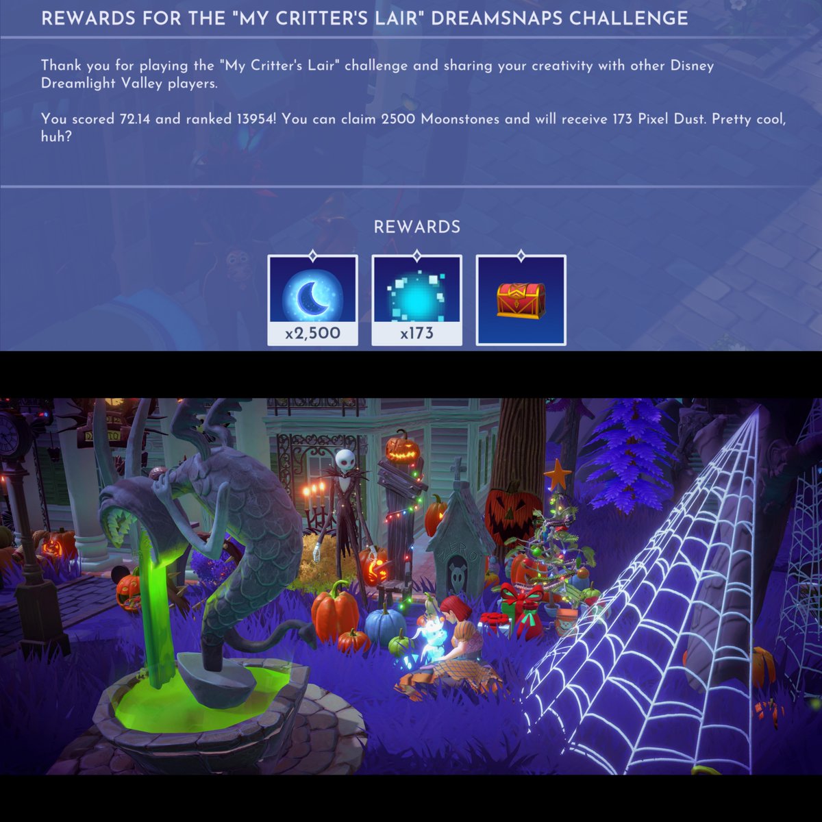 My Critter Lair #DreamSnaps results. #DisneyDreamlightValley