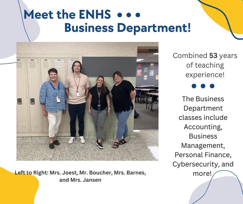 Meet the ENHS Business Department!