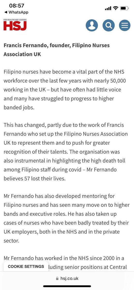 Susie M. Lagrata (@susielagrata) on Twitter photo Big congratulations <a href="/fernandof1974/">Francis Fernando, RN, BSN MSc Adv HCP (Open) NMP</a> .
Thank you for igniting the fire of passion and power to amplify the voices of Filipino nurses and our communities incredible impact on healthcare.
I am so proud of you.
<a href="/filipinonurseuk/">Filipino Nurses Association UK</a> Big congratulations <a href="/fernandof1974/">Francis Fernando, RN, BSN MSc Adv HCP (Open) NMP</a> .
Thank you for igniting the fire of passion and power to amplify the voices of Filipino nurses and our communities incredible impact on healthcare.
I am so proud of you.
<a href="/filipinonurseuk/">Filipino Nurses Association UK</a>