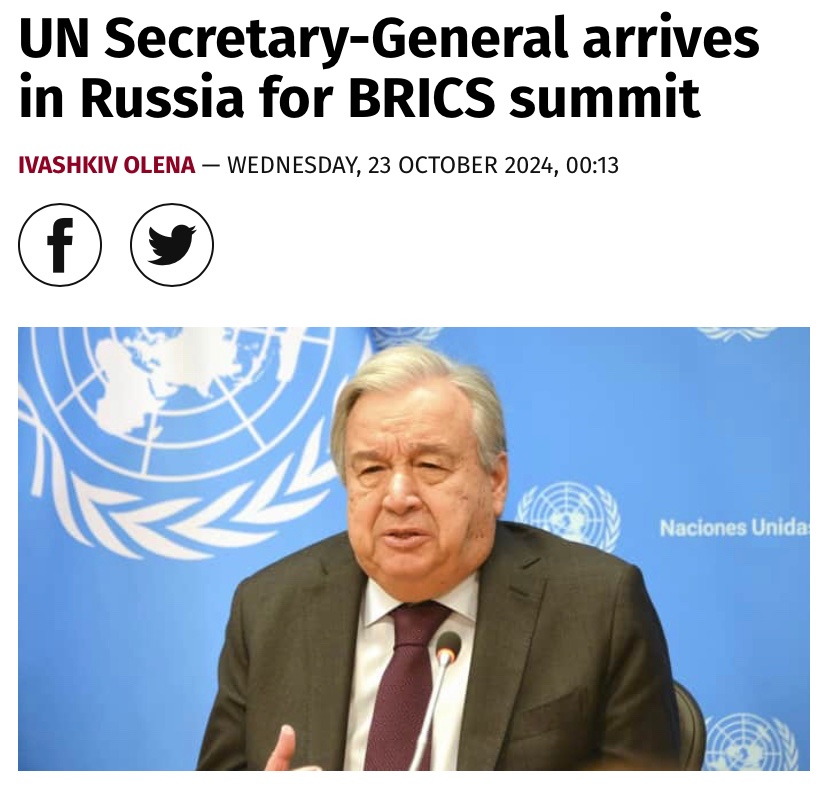 Remember when the same Secretary-General refused to visit the Ukrainian peace summit?