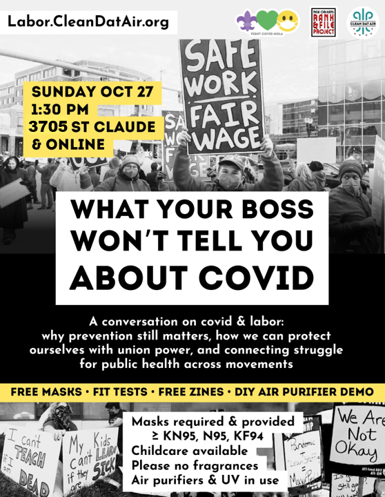 michael_hoerger's tweet image. As we enter an unprecedented 10th Covid wave, I will participate as a panelist in this conversation about workplace safety. 

Available online or in-person with multi-layered mitigation. Sunday, Oct 27 at 1:30PM Central.
💪😷

Register now:
cleandatair.carrd.co/#labor
