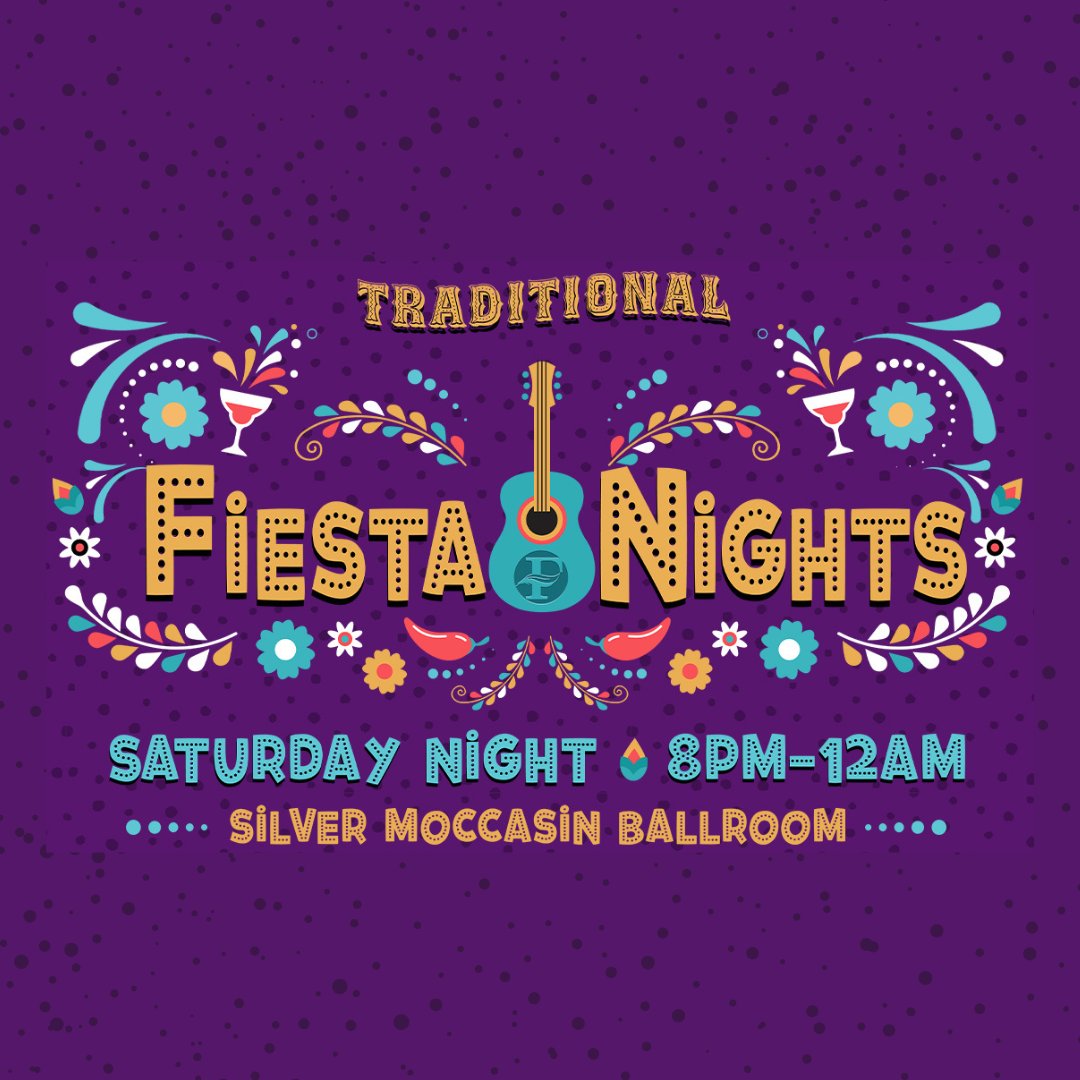 #FiestaNights are back on 10/26! Enjoy live DJs and bands playing traditional #Latinodancemusic all night in the Silver Moccasin Ballroom from 8pm-12am. 

It’s FREE to join, so put on your dancing shoes &amp; get ready to move! 21+ #FeatherFallsCasino #OrovilleEvents