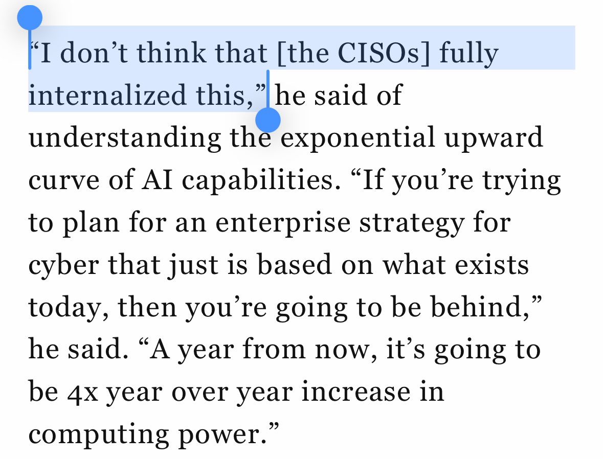 ShakeelHashim's tweet photo. Interesting and concerning quote from @JasonDClinton here https://t.co/fapmwM3xBb