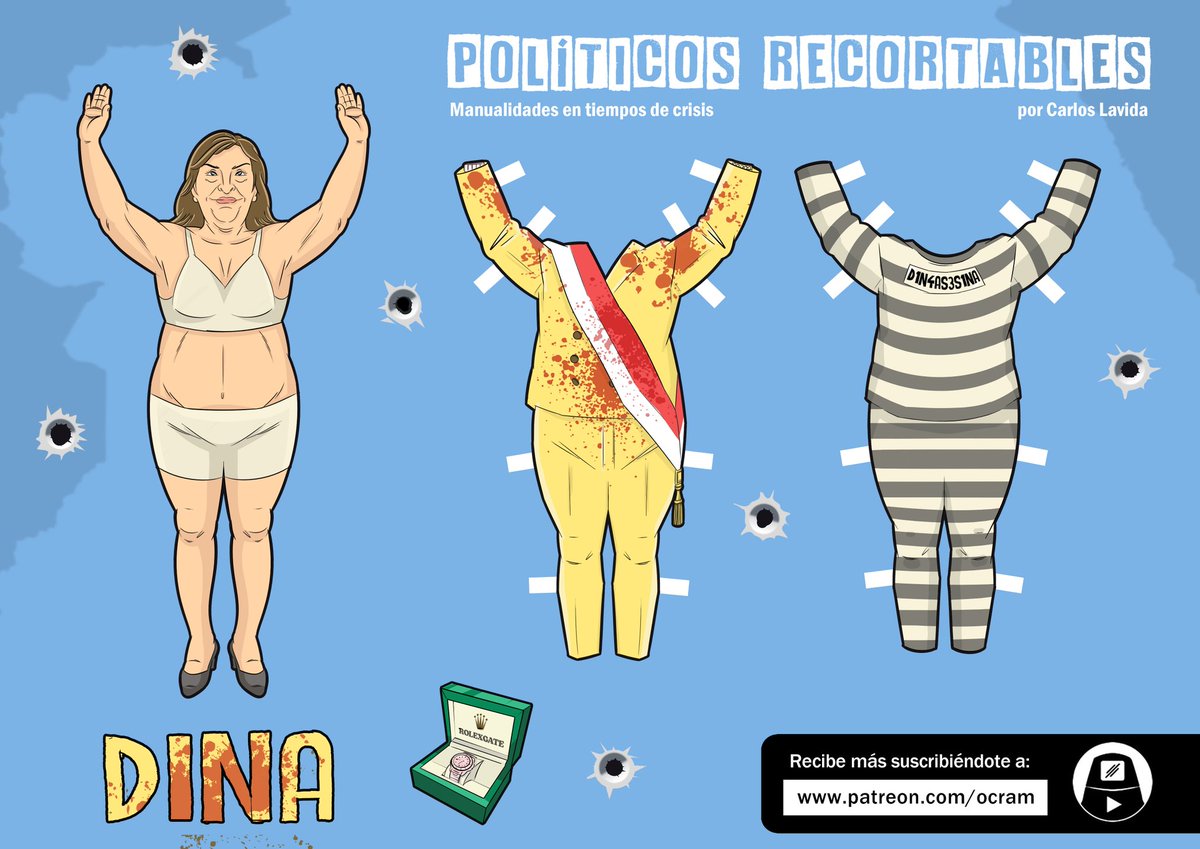 Si no puedes ir a la marcha al menos un recortable para hacer justicia con nuestras manos (y una tijera)
#DinaAsesinaRenuncia