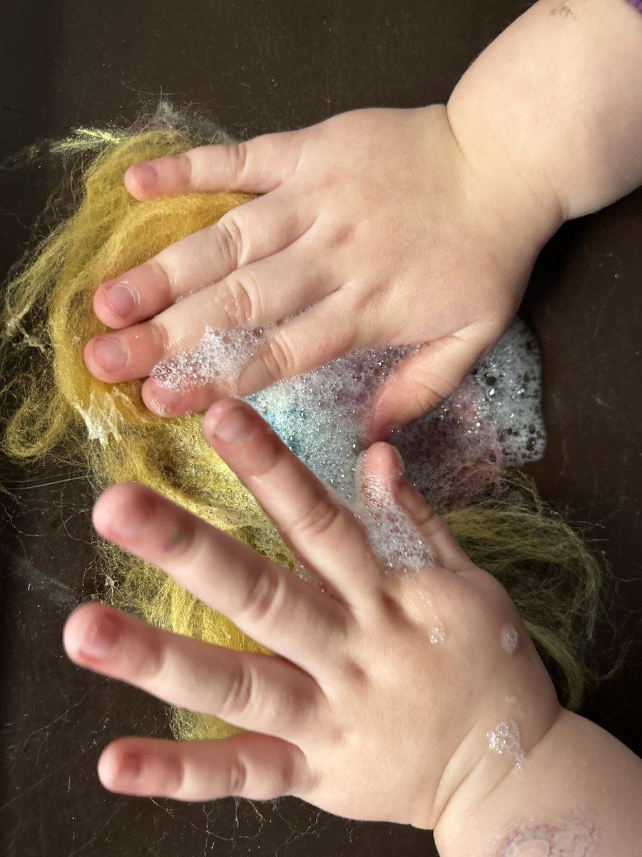 We had a great time creating our self portraits using felting wool today. 🫧🫧 #BGEYFS #BGArt