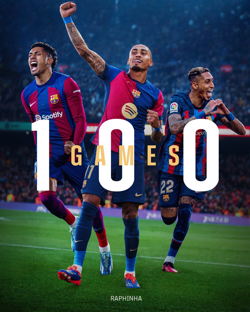 FCBarcelona's tweet photo. 💯 RAPHINHA! 🇧🇷 https://t.co/w5lXbRiXcU