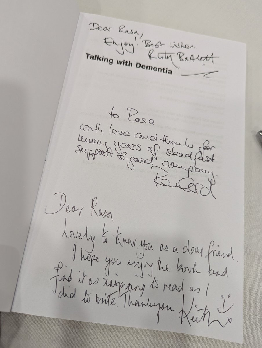 What a true delight to attend 'Talking with Dementia Reconsidered' with Keith Oliver and Reinhard Guss.  

The talk - as expected - was hopeful, heartwarming and honest... and brought together so many people from different parts of my life 🥰🥹

Buy the book, peeps!!