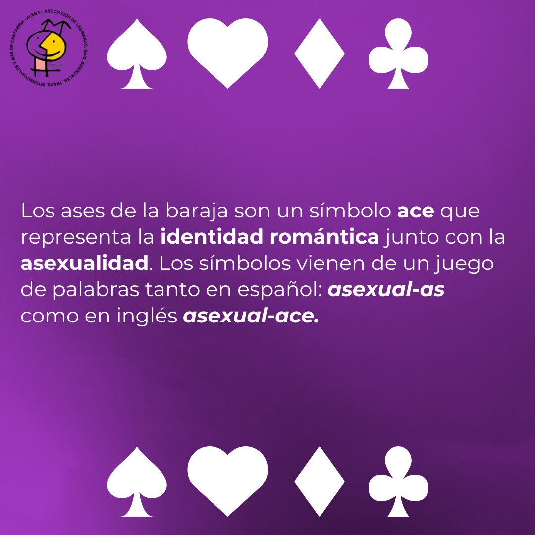 AlegaCantabria's tweet photo. 🖤 ¿Qué relación tienen la asexualidad y los ases de la baraja de cartas? ¿Que diferentes identidades podemos encontrar dentro del espectro ace
#lgtbiespaña #lgtbiaq #lgtbia #asexual #asexuality #asexualawareness #asexualawarnessweek #ace https://t.co/SxTtrYKxzo