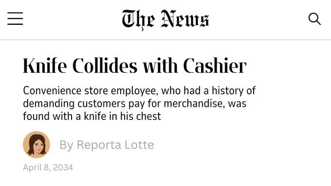 If the typical journalist covered crime the way they cover traffic crashes, it would look like this: