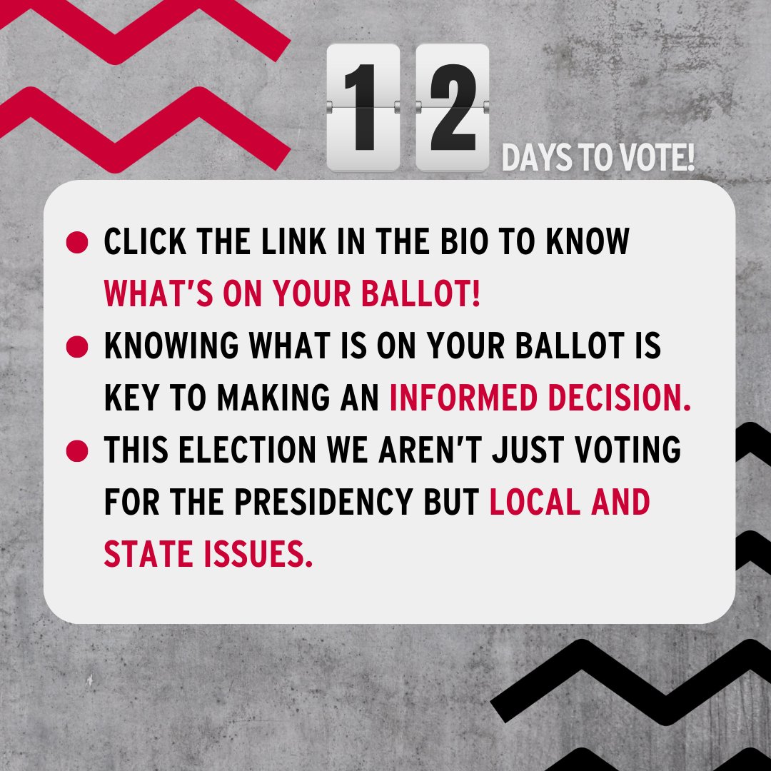 Day 12: Get Out the Vote!

The election day is getting closer and closer. Make sure you do your homework to find out what is on your ballot. Voting is how you share your voice with the community and the state. Be prepared! 
#GetOuttheVote #ShaketheFieldAL