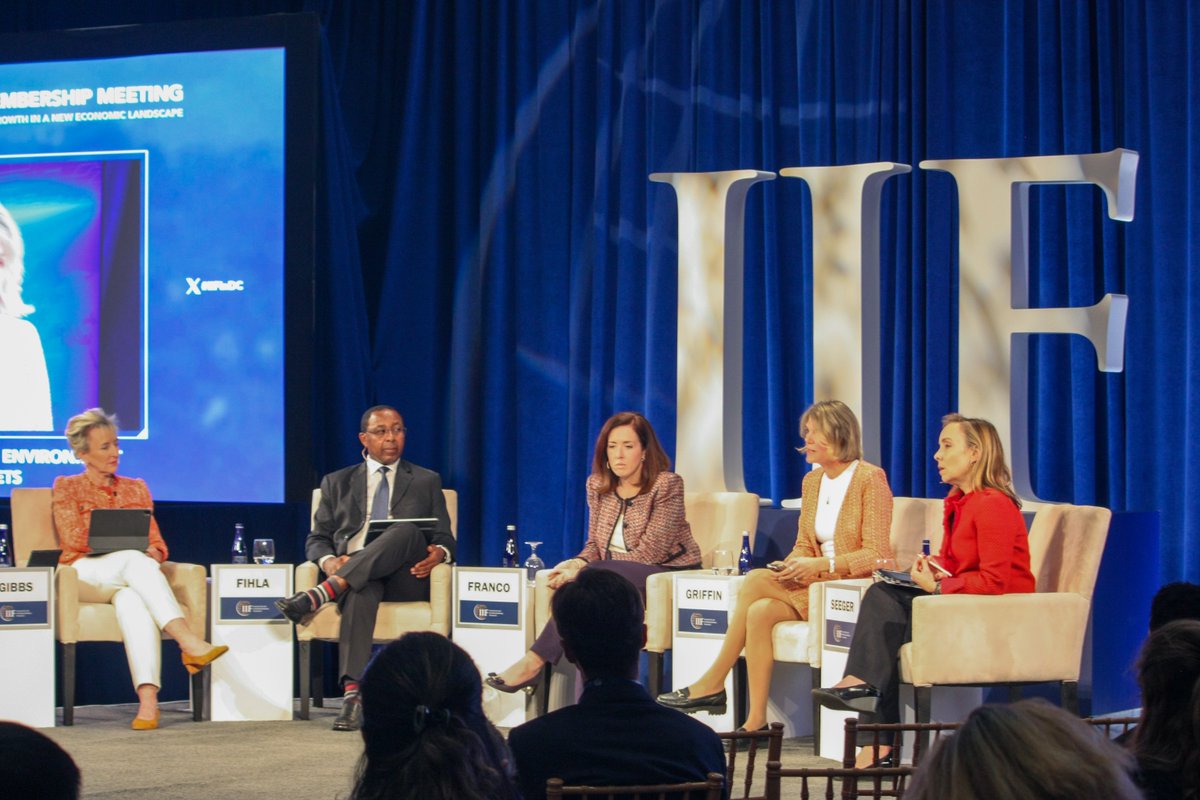 IIF's tweet image. How do we create a better investment environment in #emergingmarkets? Join us to hear from experts Kenny Fihla @SBGroup, Jamie Franco @TCWGroup, Starla Griffin #Slaney Climate &amp;amp; Development Finance, Elizabeth Seeger @IFRSFoundation w/ moderator, Sonja Gibbs @onegoodchart #IIFinDC