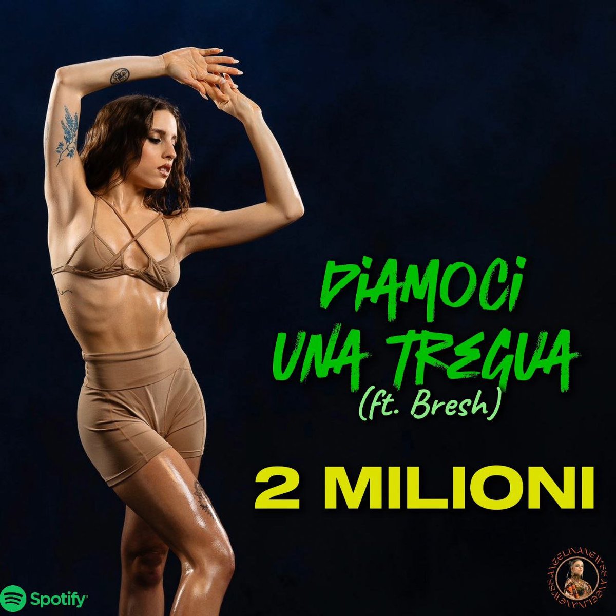 angelinanewss's tweet image. “diamoci una tregua” (ft. #Bresh) supera i 2 milioni (2.015.298) di stream su @Spotify !