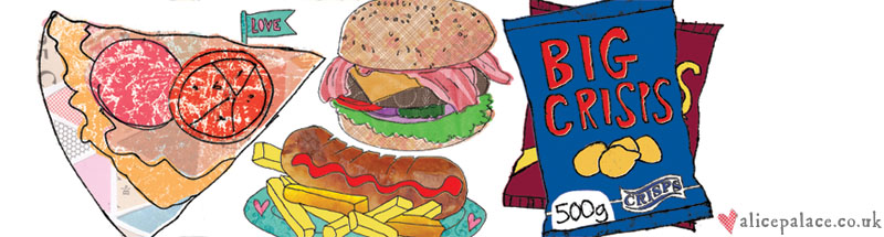 AlicePalaceSays's tweet photo. Apparently there are more than 1,000 separate crisp and chip flavours globally! With cheese and onion coming out as the top flavour in the UK (this is a snippet of my junk food illustration from a bag for life). https://t.co/pYk6vzHOgW