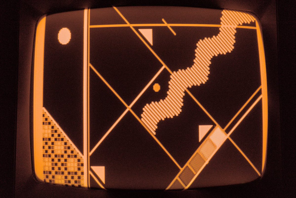abstract composition in amber phosphor V