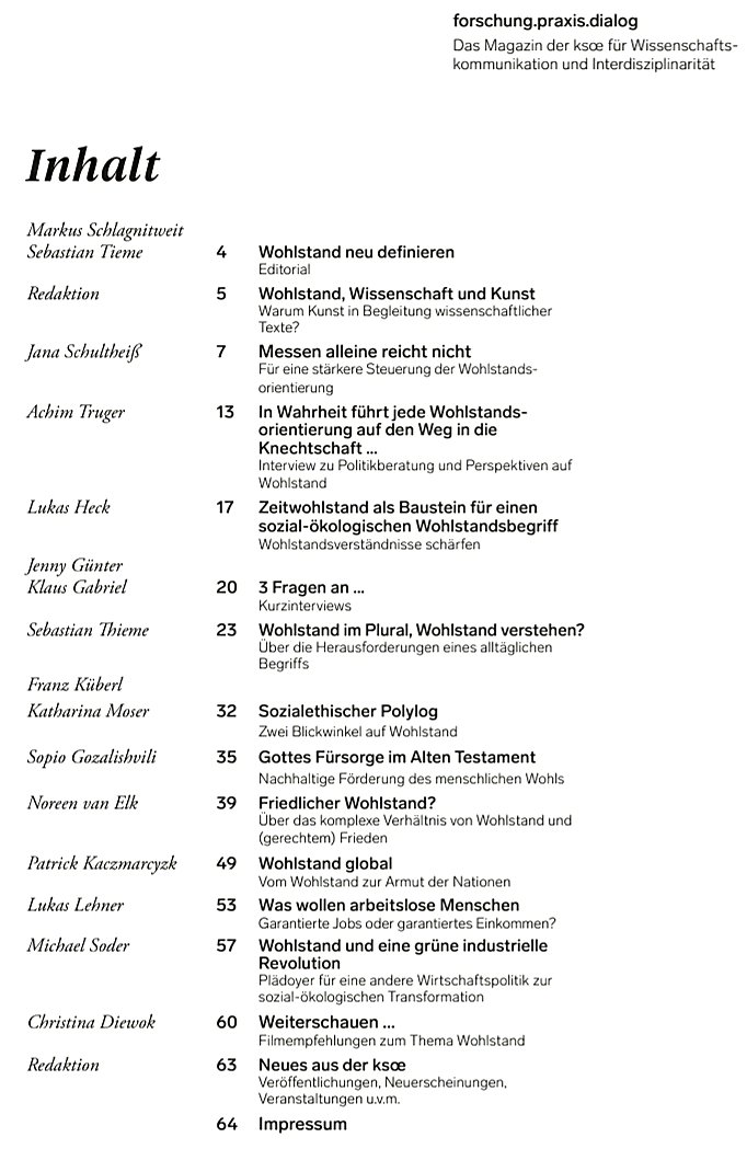 SeTh (@economicethics) on Twitter photo Die <a href="/ksoe_at/">Katholische Sozialakademie Österreich</a> hat etwas Schönes vorbereitet: Im Dezember 2024 geht das neue Magazin forschung.praxis.dialog an den Start, dieses Mal zum Thema "#Wohlstand", randvoll mit tollen Beiträgen (u.a. <a href="/noreen_elk/">Noreen - ist woanders 🦋</a>) & vor allem Kunst!
Infos & #SneakPreview
👉ksoe.at/publikationen/… Die <a href="/ksoe_at/">Katholische Sozialakademie Österreich</a> hat etwas Schönes vorbereitet: Im Dezember 2024 geht das neue Magazin forschung.praxis.dialog an den Start, dieses Mal zum Thema "#Wohlstand", randvoll mit tollen Beiträgen (u.a. <a href="/noreen_elk/">Noreen - ist woanders 🦋</a>) & vor allem Kunst!
Infos & #SneakPreview
👉ksoe.at/publikationen/…