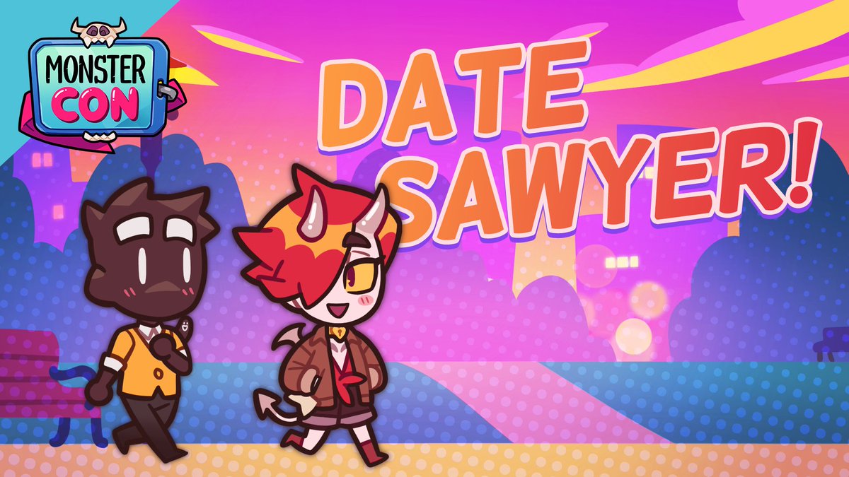 Today is “Monster Camp” 4th anniversary!

We wanted to celebrate it by sharing that Sawyer will be dateable on “Monster Prom 4: Monster Con”.

The game will introduce a new mechanic (current code name is “guests”) in which you can call one of several NPCs (total: 8-12).
