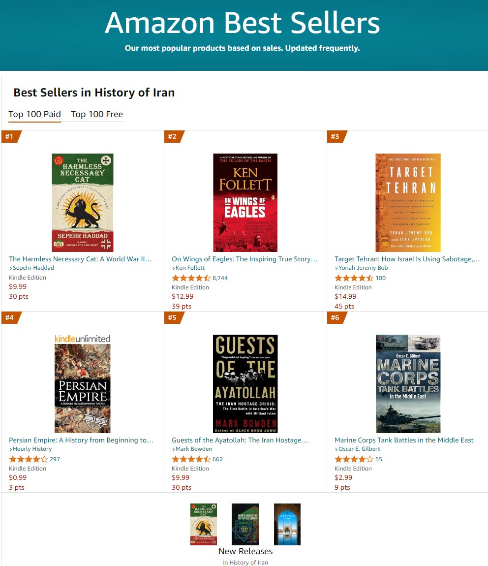 The Harmless Necessary Cat #1 Best Seller-finally beat Ken Follett!👌