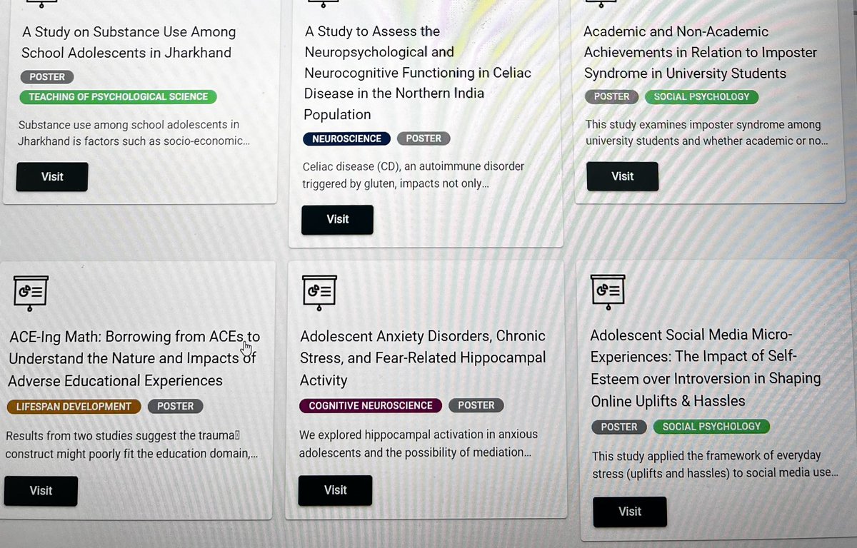 OGurcanl's tweet image. Just a random screen shot of hundreds of posters presented at @PsychScience #APSGlobal. Great day to interact with psychologists.