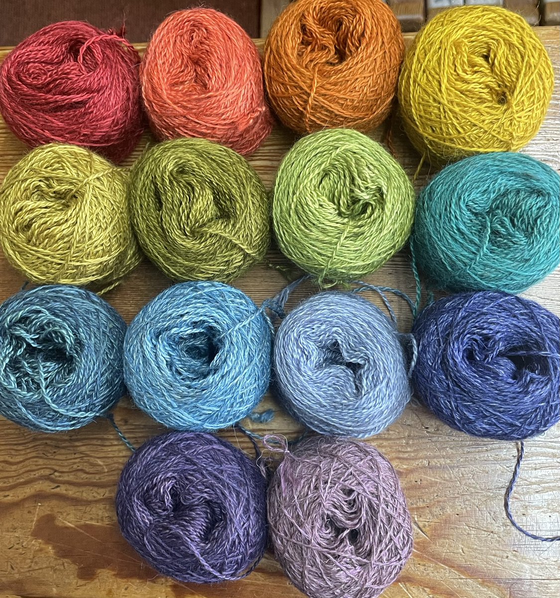 FlightWeaving's tweet photo. @woolhour I’ve been winding skeins into balls ready for warping a new project #woolhour https://t.co/D3SCVmY1I5