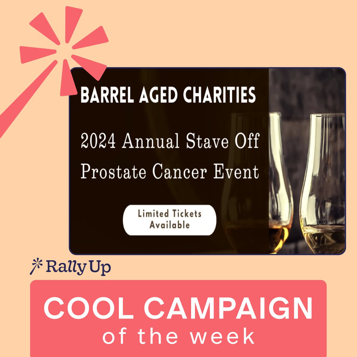 Barrel Aged Charities is a triple threat in fundraising! Their 3rd Annual Stave Off Prostate Cancer whiskey event features an immersive gourmet dinner, perfectly paired with a top-shelf RallyUp auction and raffle. Raise a glass to them! bit.ly/3A08Adl