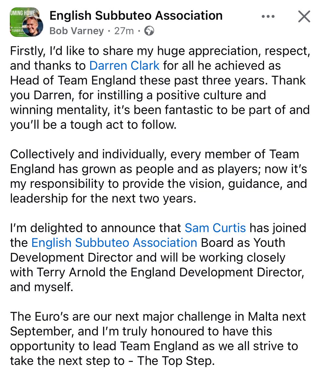 EnglishSubbuteo's tweet photo. A message from Bob Varney #Subbuteo https://t.co/YnYyRzgdse