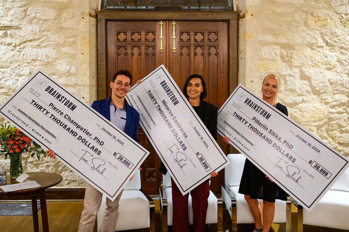 🎉🎊 GIANT checks and GIANT congratulations to the winners of the 2024 BrainStorm Pitch Competition! 🏆 We're thrilled for the incredible journey ahead for these outstanding neuroscientists! A heartfelt thank you to our amazing community for your unwavering support on BrainStorm