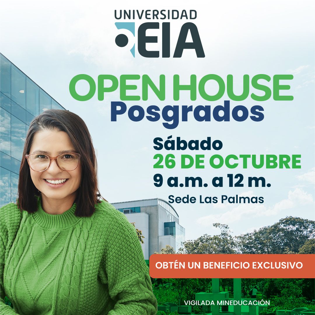 UniversidadEIA's tweet photo. 📣 Este próximo sábado 26 de octubre, tendremos el Open House Posgrados 💎 Conoce nuestros programas, asiste a charlas especializadas y reúnete con los directores para una asesoría personalizada.

🚀 ¡Potencia tu futuro con nosotros!

👉 Inscríbete aquí: https://t.co/jXGPtuzwum https://t.co/OM4TwdeUw1