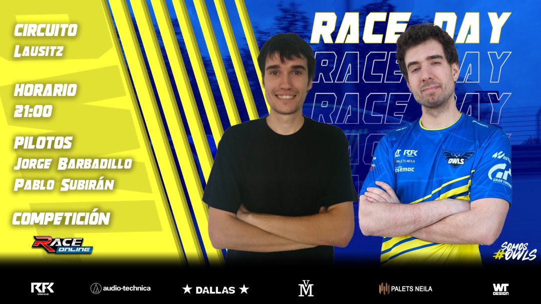 OWLS eSports 🦉🇪🇦 (@owlsesports_) on Twitter photo Vuelve el Mazda 😎
Vuelve <a href="/inforaceonline/">Race-Online</a> vuelve el MX-5 en un circuito peculiar a manos de:
👤 <a href="/Jorgewnz/">Jamón de Jorch</a>
👤 <a href="/RotaryForce9k/">Pablo Subiran</a>
Let's Go 🦉💙
#somosowls #familia Vuelve el Mazda 😎
Vuelve <a href="/inforaceonline/">Race-Online</a> vuelve el MX-5 en un circuito peculiar a manos de:
👤 <a href="/Jorgewnz/">Jamón de Jorch</a>
👤 <a href="/RotaryForce9k/">Pablo Subiran</a>
Let's Go 🦉💙
#somosowls #familia