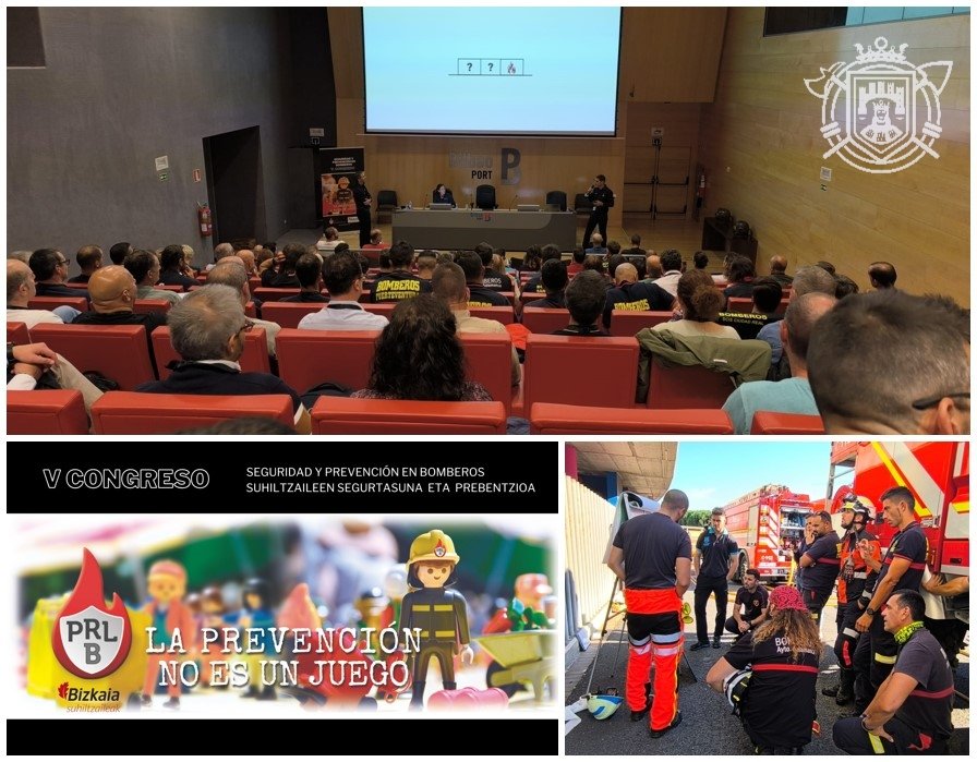 Asistimos al "V Congreso de Seguridad y Prevención en Bomberos" que se ha celebrado del 22 al 24 de octubre en Bilbao, organizada por <a href="/PRLbomberos/">PRL Bomberos</a> en colaboración con <a href="/BomberosBizkaia/">Bomberos y Bomberas Bizkaia</a> y <a href="/BilbaoPort/">BilbaoPort</a>. Hemos disfrutado de magníficas ponencias y talleres por parte de grandes expertos