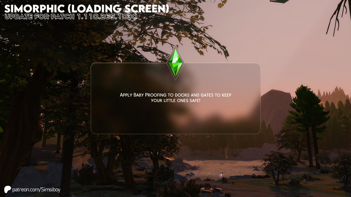 Simsiboy_'s tweet photo. SimOrphic (Loading Screen) 
[UPDATED FOR PATCH 1.110.265.1030]

Get the update on my Patreon! https://t.co/eMnTmZ0Hnl
