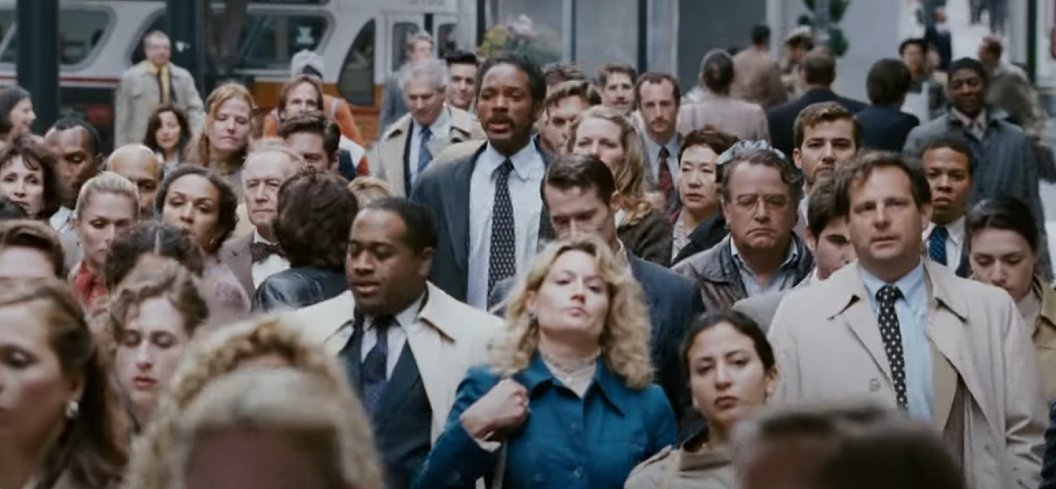 Mas a verdade é que essa referência  veio bem antes, lá do filme À Procura da Felicidade.