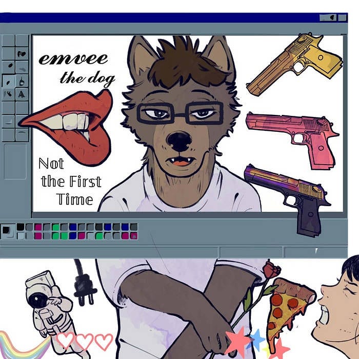 mavvhew's tweet photo. emvee the dog - "Not the First Time" mini album now on #Spotify and other streaming platforms! 🎵

feat. CLK (@funeralfeline) 
cover art by @haru_illus 

https://t.co/DI1xU6zNec https://t.co/3dfe2U1blC