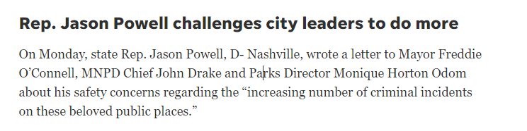 David Plazas (@davidplazas) on Twitter photo Just today, I wrote a column on the tragic murder of Alyssa Lokits at a South Nashville greenway. It was important to mention <a href="/JasonLPowell/">Jason Powell</a> 's letter to <a href="/freddieoconnell/">Freddie O’Connell</a> <a href="/MNPDNashville/">Metro Nashville PD</a> Chief Drake and Parks Director Odom call for more public safety measures. Just today, I wrote a column on the tragic murder of Alyssa Lokits at a South Nashville greenway. It was important to mention <a href="/JasonLPowell/">Jason Powell</a> 's letter to <a href="/freddieoconnell/">Freddie O’Connell</a> <a href="/MNPDNashville/">Metro Nashville PD</a> Chief Drake and Parks Director Odom call for more public safety measures.