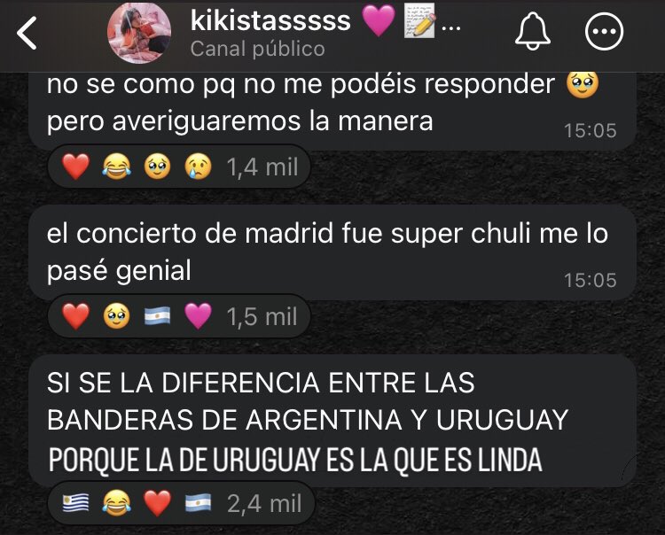 kiviuy's tweet photo. 📞 Chiara Oliver en su canal de difusión 😍 https://t.co/ved3bel92x