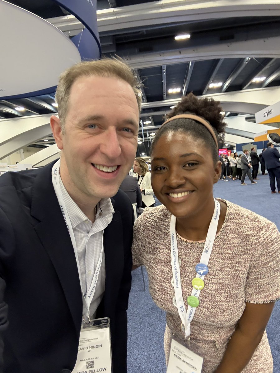 gema_springer's tweet photo. Near and far, #ACSCC24 brings us all together. 
Overjoyed that I’ve finally gotten to meet 2 members of the Story and Design team @WorldJSurg @DavidHindin and @dianahla 

Thank you @AmCollSurgeons https://t.co/15tVWBBH4x