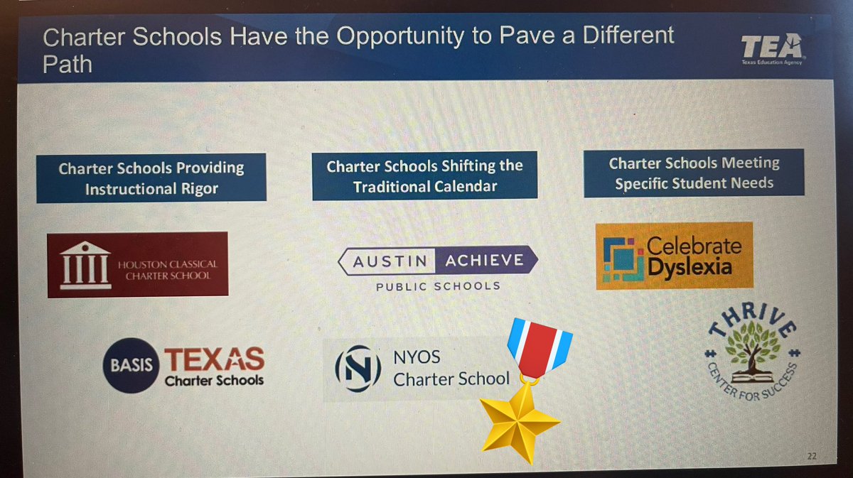 When your district receives a “shout-out” <a href="/TPCSAnews/">Texas Public Charter Schools</a> conference today from the commissioner of education. #NYOSleads <a href="/NinaLoehr/">Nina Loehr</a>