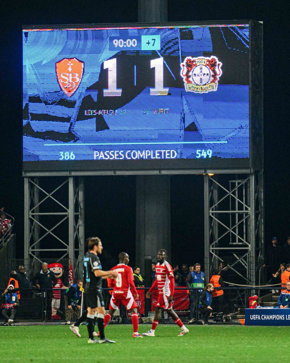 bayer04_en's tweet photo. Thanks for hosting us, @SB29, and good luck for the rest of the season 🤝

#BrestB04 #UCL https://t.co/LCOXfzaLSf