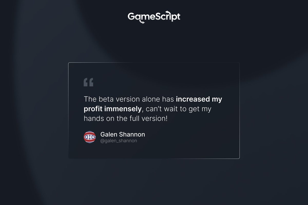 GameScript™ tweet media