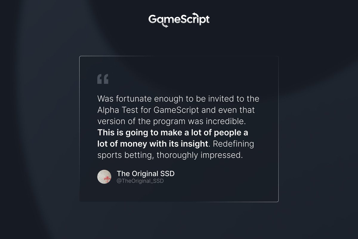 GameScript™ tweet media