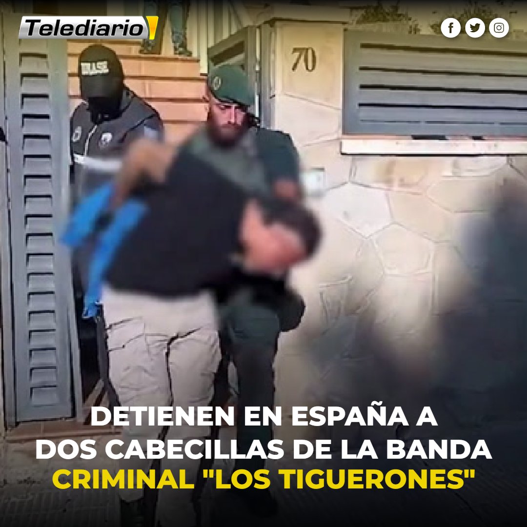 TelediarioGT's tweet photo. Detienen en #España a #cabecillas de la banda #criminal ecuatoriana Los Tiguerones 😨➡ https://t.co/ldtBl0sksr https://t.co/iq7c8UYIB5